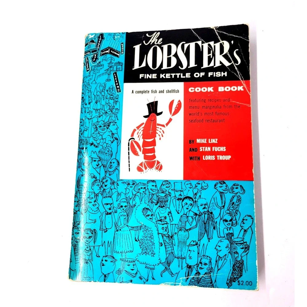 Citadel Press The Lobster's Fine Kettle of Fish Cookbook Vintage‎ 1968 Blue Red